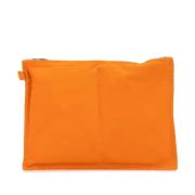 Pre-owned Canvas pouches Hermès Vintage , Orange , Dames