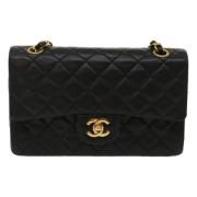 Pre-owned Leather chanel-bags Chanel Vintage , Black , Dames