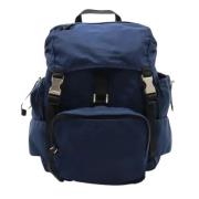 Pre-owned Fabric backpacks Prada Vintage , Blue , Unisex