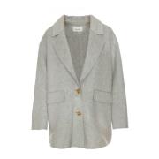 Oversized Jas met Klepzakken American Vintage , Gray , Dames