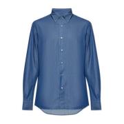 Katoenen overhemd Brioni , Blue , Heren