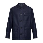 Wollen jas Brioni , Blue , Heren