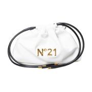 Witte Pouchtas met Metallic Logo N21 , White , Dames