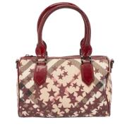 Pre-owned Canvas handbags Burberry Vintage , Red , Dames