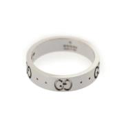 Pre-owned White Gold rings Gucci Vintage , Gray , Dames