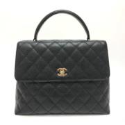 Pre-owned Leather chanel-bags Chanel Vintage , Black , Dames