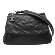 Pre-owned Leather chanel-bags Chanel Vintage , Black , Dames