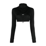 Maxi Rib Tracksuit Jacket Courrèges , Black , Dames