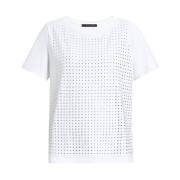 Sprankelend T-shirt met decoratieve stenen Marina Rinaldi , White , Da...