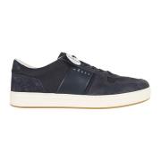 Zwarte Leren Sneakers Hogan , Black , Heren