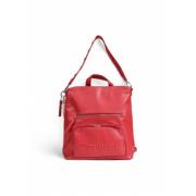 Rode Effen Handtas Rugzak Ritssluiting Desigual , Red , Dames