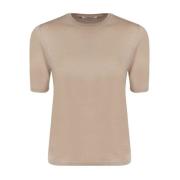 Zijde Kasjmier Crew-Neck Sweater Max Mara , Beige , Dames