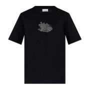 Katoenen T-shirt Burberry , Black , Dames