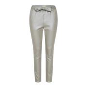 Baggy Pant Silver Grey Coating Cream , Gray , Dames