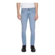 Blauwe Zip Jeans voor lente/zomer Hugo Boss , Blue , Heren