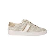 Gestreepte Lace-Up Damessneakers Michael Kors , Beige , Dames