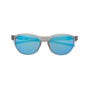 Reedmace Round-Frame Blauw Getinte Zonnebril Oakley , Gray , Unisex