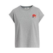 Geborduurd T-shirt Glaieul Essentiel Antwerp , Gray , Dames