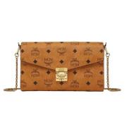 Visetos Print Schoudertas MCM , Brown , Dames