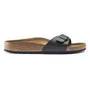 Flexibele Leren Voering Schoenen Birkenstock , Black , Dames