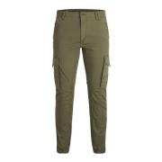 Groene Rits Sluiting Effen Broek Jack & Jones , Green , Heren