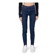 Blauwe Rits Jeans met Zakken Calvin Klein Jeans , Blue , Dames