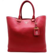 Pre-owned Leather totes Prada Vintage , Red , Dames