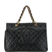 Pre-owned Leather totes Chanel Vintage , Black , Dames