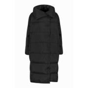 Gewatteerde Jas met Brede Kraag Masai , Black , Dames