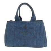 Pre-owned Fabric totes Prada Vintage , Blue , Dames