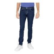 Blauw Plain T-shirt Korte Mouwen Mannen Antony Morato , Blue , Heren