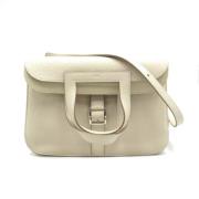 Pre-owned Leather shoulder-bags Hermès Vintage , Gray , Dames