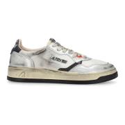 Vintage Lage Sneakers Zilver Wit Autry , Gray , Heren