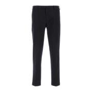 Midnight Blue Stretch Katoenen Broek PT Torino , Blue , Heren