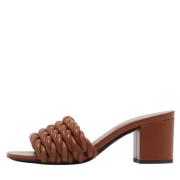 Pre-owned Leather sandals Valentino Vintage , Brown , Dames