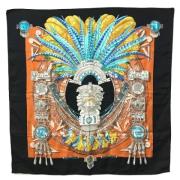 Pre-owned Silk scarves Hermès Vintage , Black , Dames