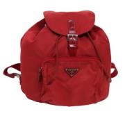 Pre-owned Fabric backpacks Prada Vintage , Red , Dames