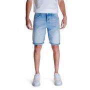 Blauwe Katoenen Shorts Lente/Zomer Antony Morato , Blue , Heren