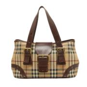 Pre-owned Canvas handbags Burberry Vintage , Beige , Dames