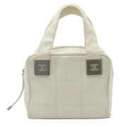 Pre-owned Leather chanel-bags Chanel Vintage , White , Dames