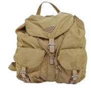 Pre-owned Fabric backpacks Prada Vintage , Beige , Dames