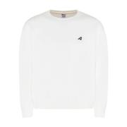 Witte Logo Patch Sweatshirt Autry , White , Heren