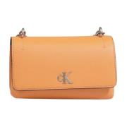 Oranje Schoudertas Met Kliksluiting Calvin Klein , Orange , Dames