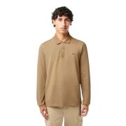 Lange Mouw Polo Heren Sand Lacoste , Beige , Heren