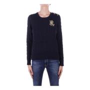 Blauwe Logo Front Sweater Ralph Lauren , Blue , Dames