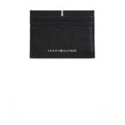 Zwarte Leren Portemonnee Mannen Eenvoudig Tommy Hilfiger , Black , Her...