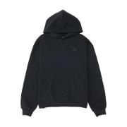 Trendy hoodie met geborduurd logo New Balance , Black , Dames