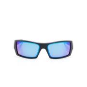 Zwarte Matte Rechthoekige Zonnebril UV-Beschermend Oakley , Black , Un...