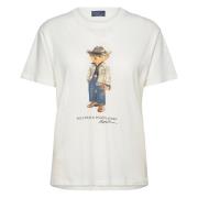 Jersey Fringe T-shirt Ralph Lauren , White , Dames