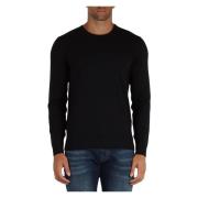 Premium Wolmix Crewneck Sweater Replay , Black , Heren